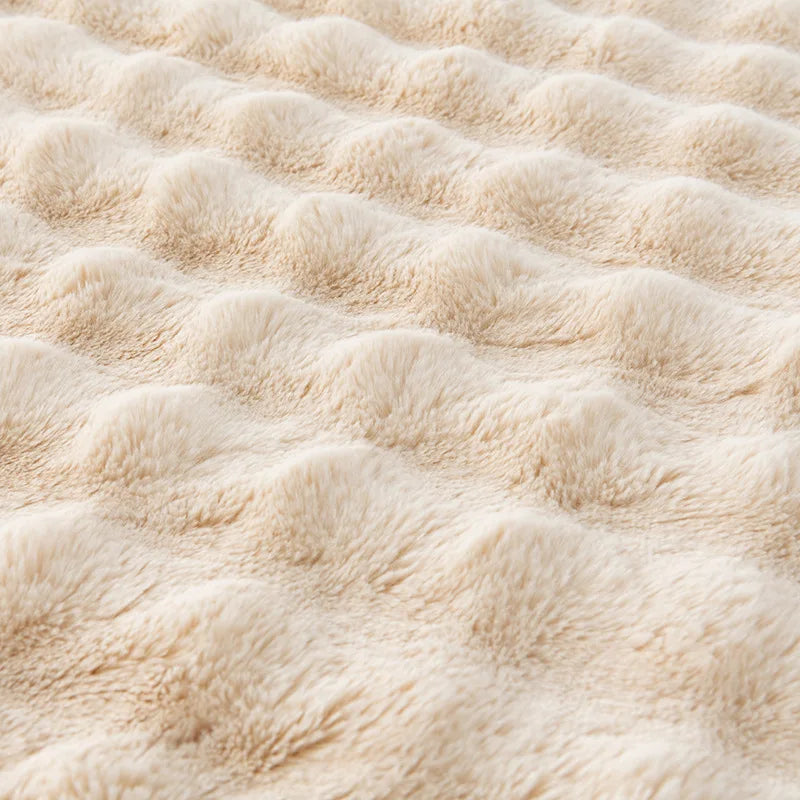 Afralia™ Faux Rabbit Fur Warm Throw Blanket - Soft Plush Fluffy Blanket