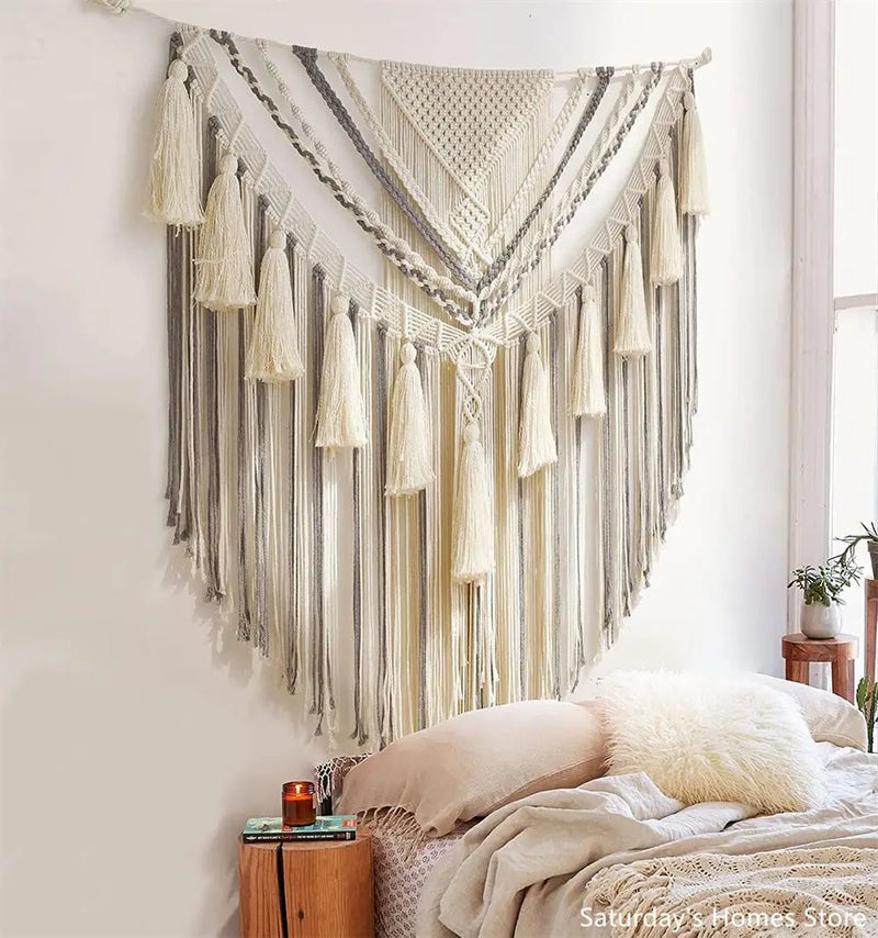 Afralia™ Macrame Tassel Wall Hanging Tapestry Wedding Home Décor