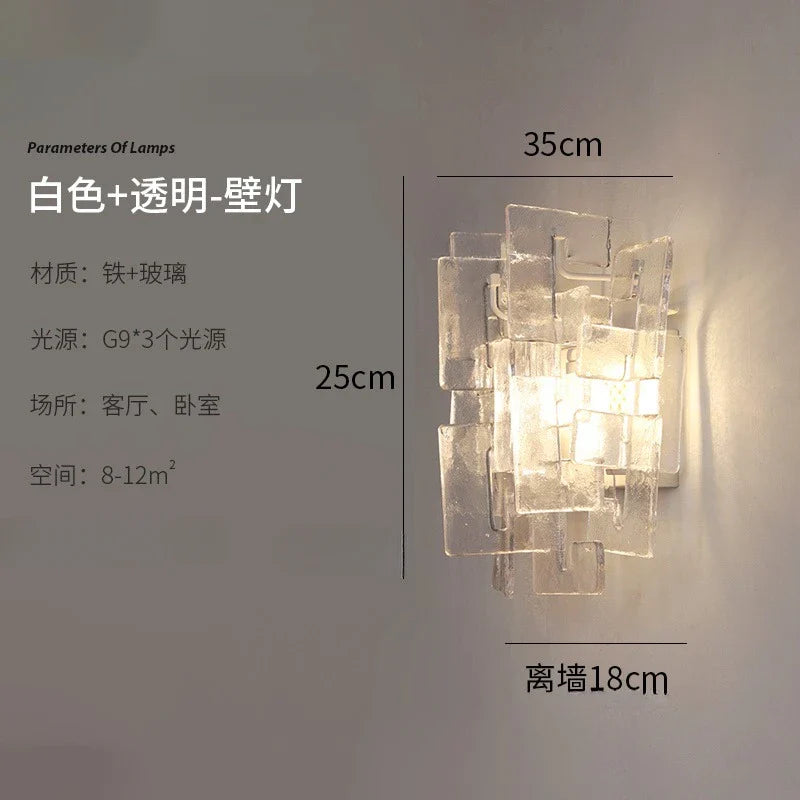 Afralia™ Medieval Glass Wall Lamp: LED G9 French Design Art Decor for Bedroom & Studio