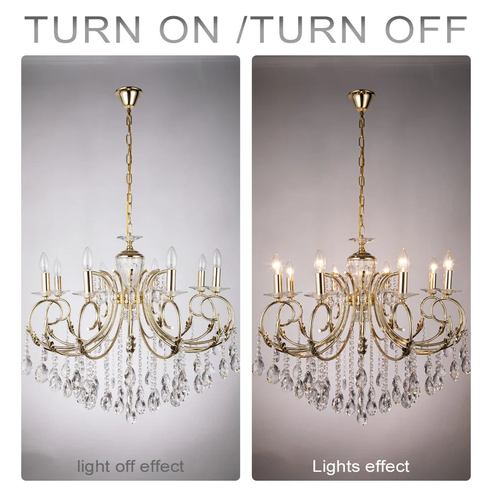 Afralia™ Crystal Chandelier Gold Chrom Nordic LED Luxury Lighting