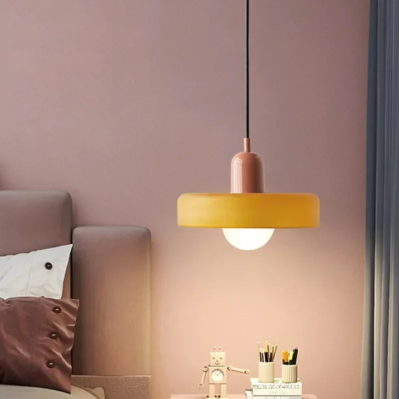 Afralia™ Nordic Glass Pendant Light - Candy Color LED Pendent Lamp