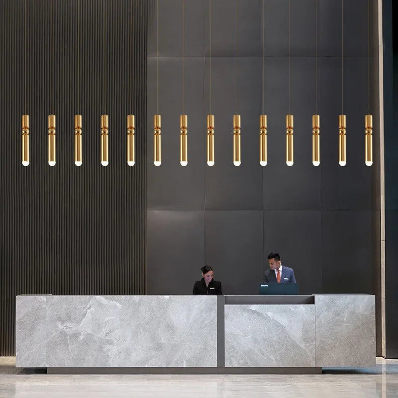 Afralia™ Metal Bullet Tube Pendant Lights for Bedroom Dining Room Kitchen