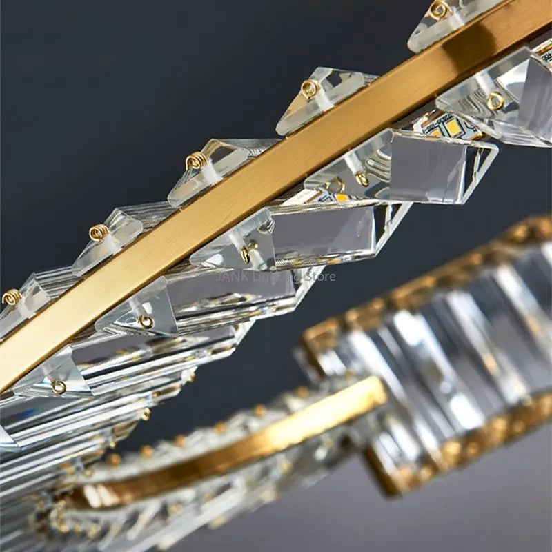 Afralia™ Crystal LED Pendant Chandelier for Home Decor & Hospitality