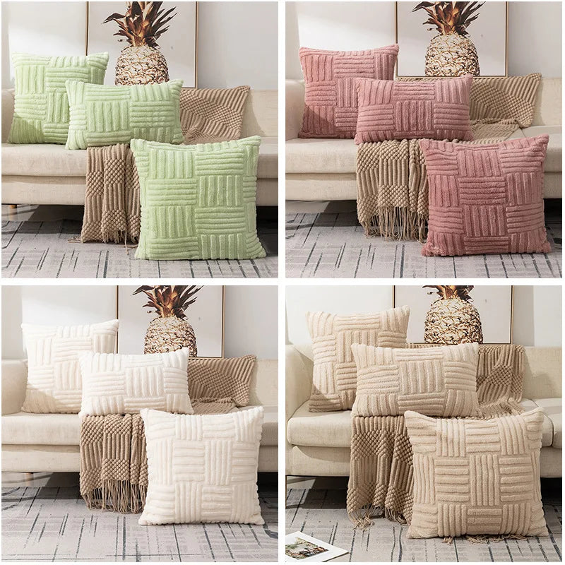 Geometric Square Ornamental Pillow Cover 45x45cm for Sofa Living Room Decor - Afralia™