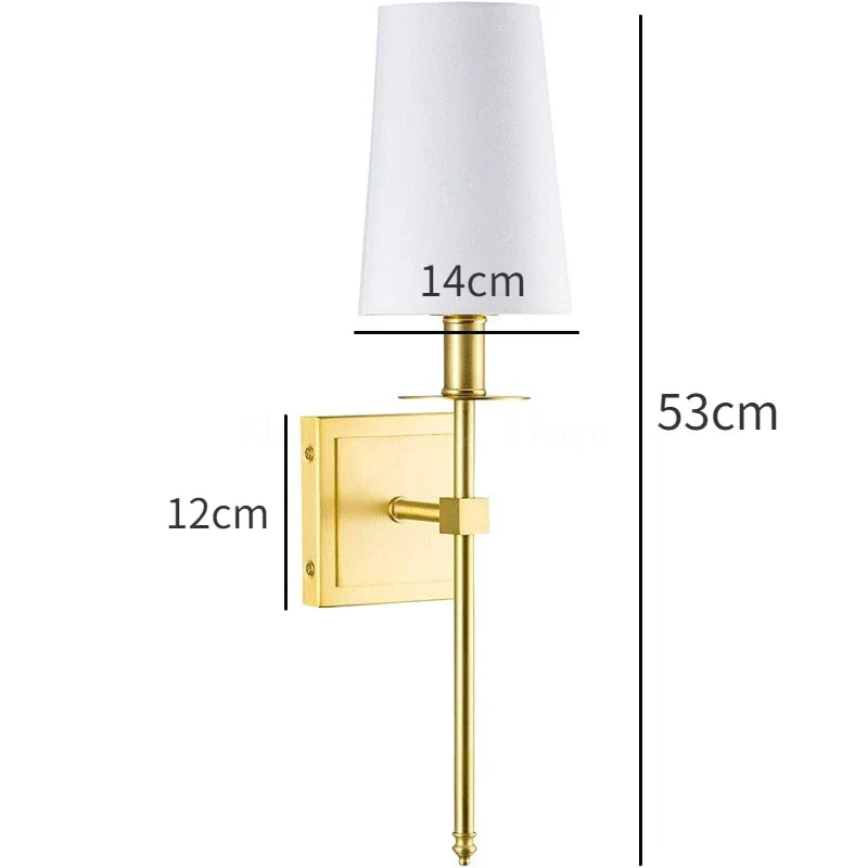 Afralia™ Rustic Industrial Wall Sconce with Textile Shade and LED Lights