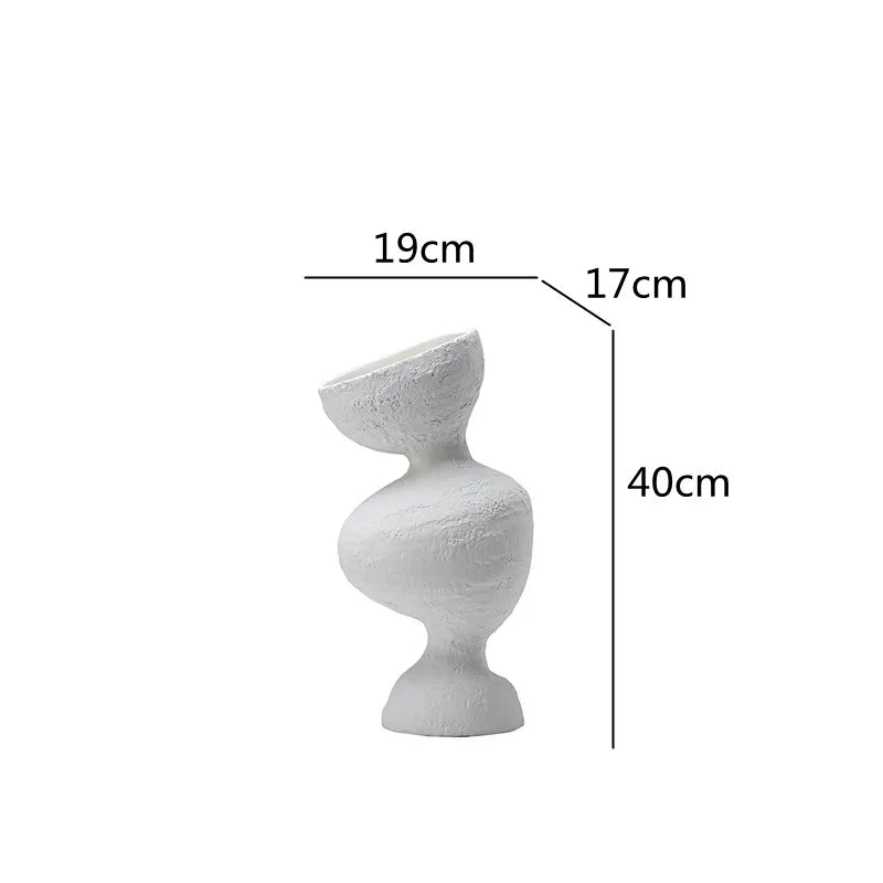Afralia™ Geometric Abstract Ceramic Vase Skew Furnishing Articles Room Decoration Accessories