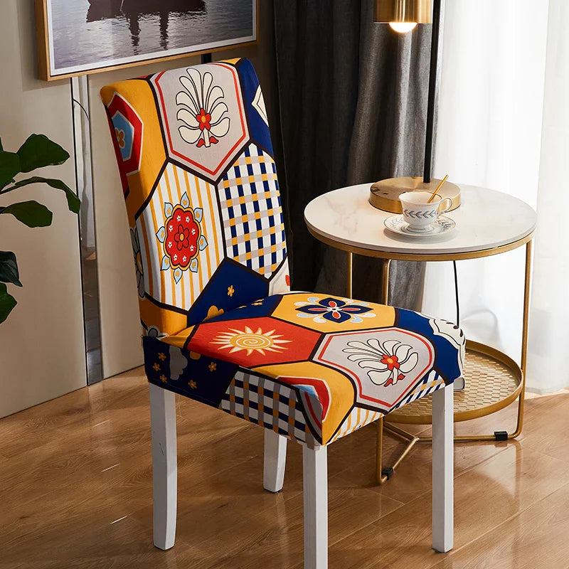 Afralia™ Stretch Print Chair Cover - Elastic Seat Slipcover