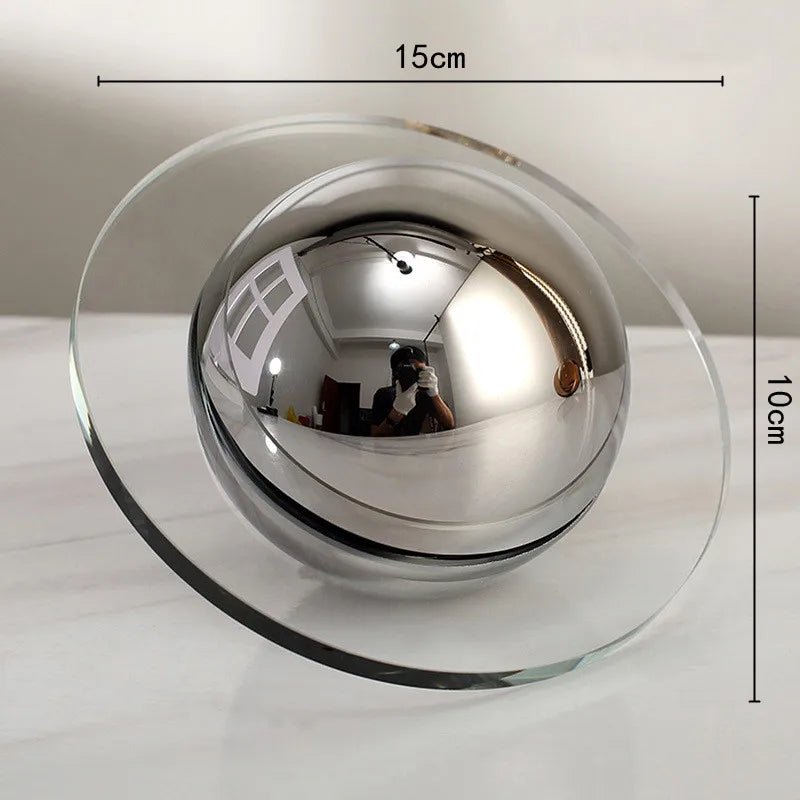 Afralia™ Geometric Butterfly Crystal Ball Home Decor Figurine