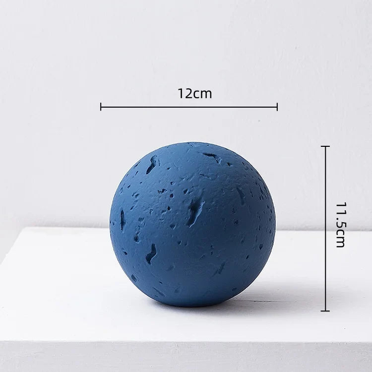 Afralia™ Geometric Spherical Ceramic Ornaments Moon Home Decoration Accessory