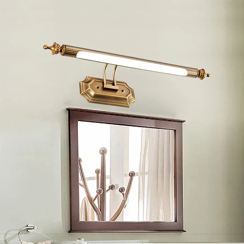 Afralia™ Retro Bronze Mirror Headlight with Rotatable LED for Bathroom and Bedroom