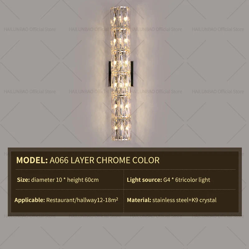 Afralia™ Crystal Wall Lamp: Elegant Living Room TV Background Bedroom Bedside Light