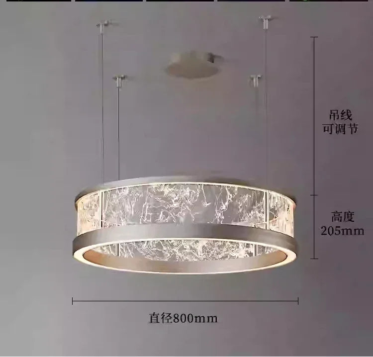 Afralia™ Luxe Ring Chandelier LED Pendant Lights for Modern Minimalist Home Decor