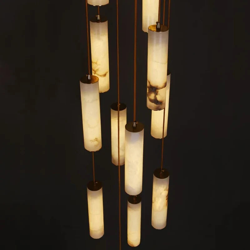 Afralia™ Stylish LED Pendant Chandeliers for Living Room Staircase Indoor Lighting