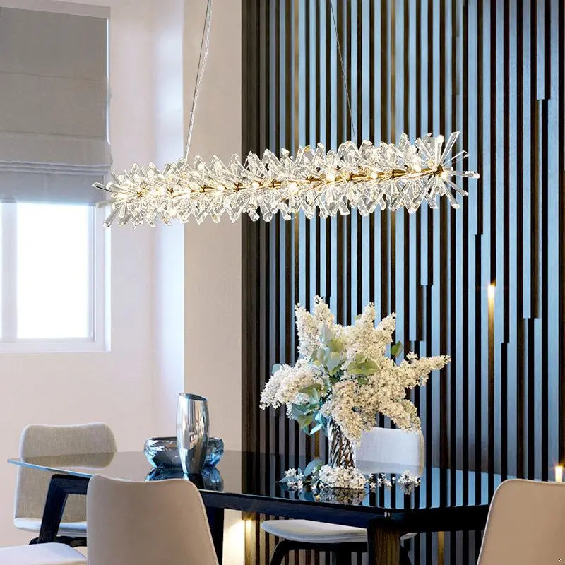 Afralia™ Crystal Flower Chandelier: Nordic Luxury Lighting for Home Decor & Restaurant