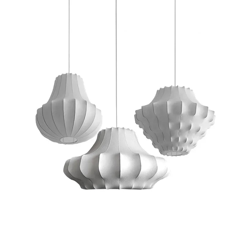 Afralia™ Silk Designer Pendant Lamp in Multiple Styles for Dining Room & Kitchen Island