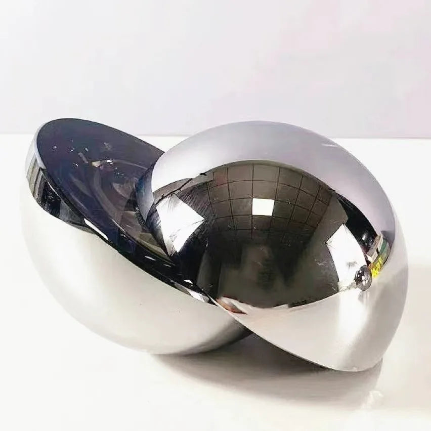 Afralia™ Geometric Glass Ball Trinket Home Decor Figurine