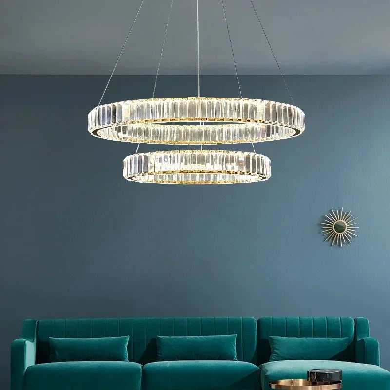 Afralia™ Crystal Ceiling Pendant Chandelier for Luxury Room Decor