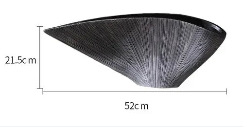 Nordic Style Resin Vase - Fan-shaped Decorative Craft for Home Decor by Afralia™