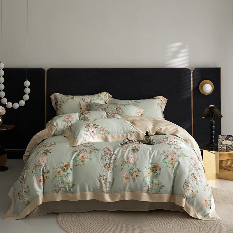 Afralia™ Eucalyptus Fiber Bedding Set: Duvet Cover, Bed Sheet, Fitted Sheet, Pillowcases