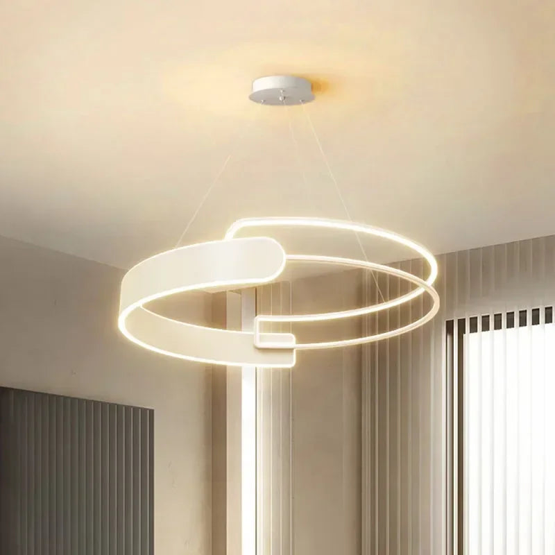 Nordic LED Pendant Light by Afralia™ - Modern Acrylic Chandelier