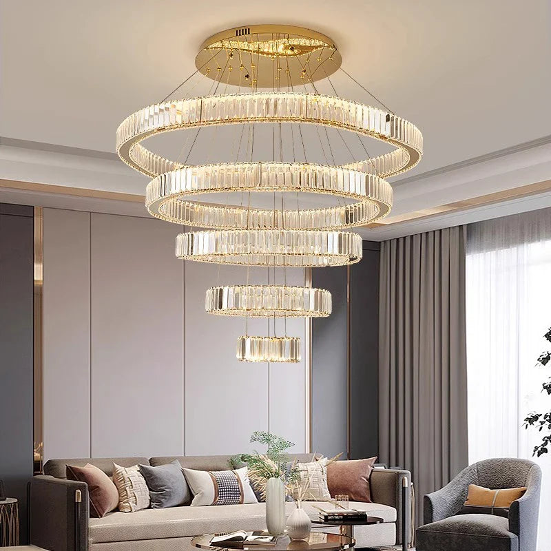 Afralia™ Crystal Chandelier: Modern Home & Dining Room Pendant Lighting