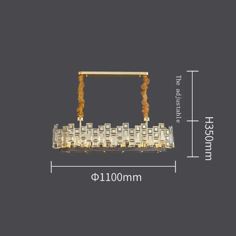 Afralia™ Gold Chain LED Crystal Chandelier for Luxurious Living Room Lighting