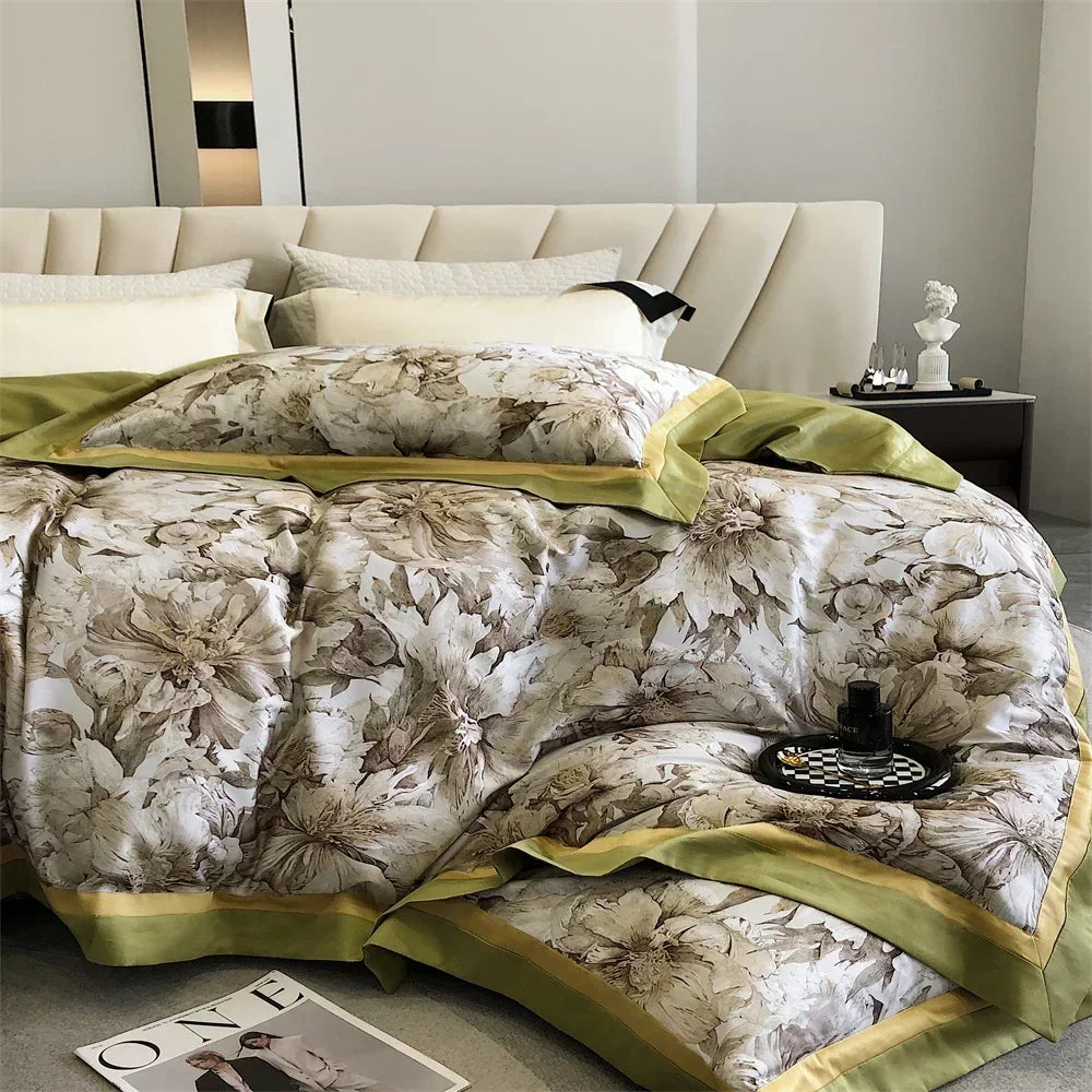 Afralia™ Luxury 1000TC Egyptian Cotton Bedlinens Queen King RU Size Set