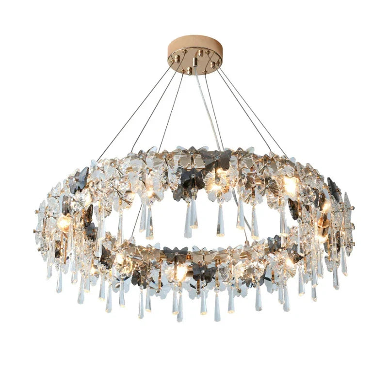 Afralia™ Butterfly Crystal LED Pendant Light for Bedroom Living Room Decor
