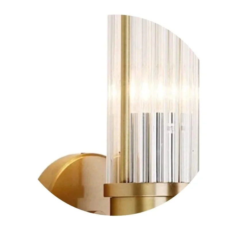 Afralia™ Crystal LED Wall Lamp: Single & Double Head Modern Bedside Background Light