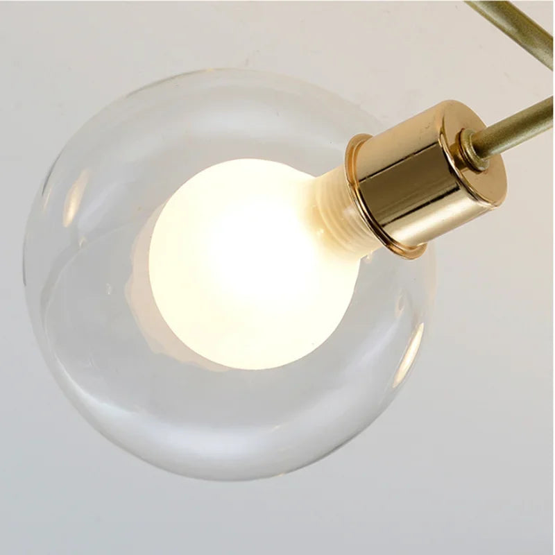 Afralia™ Glass Ball Chandelier: Nordic Style Ceiling Pendant Lamp for Home Decor Lighting