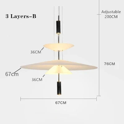 Afralia™ LED Saucer Pendant Light for Home Decor and Living Room