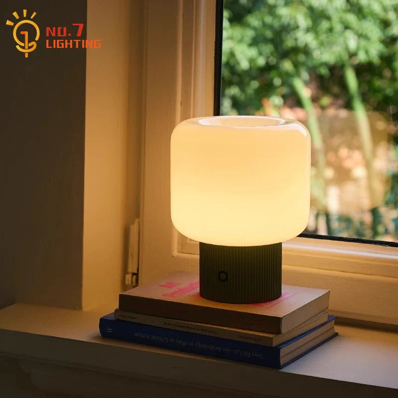 Afralia™ Touch Control USB Table Lamp Cream Wind LED for Home Decor & Lighting