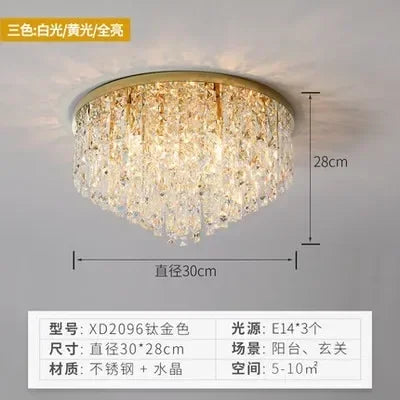 Afralia™ Modern Gold/Chrome Steel Chandelier with K9 Crystals