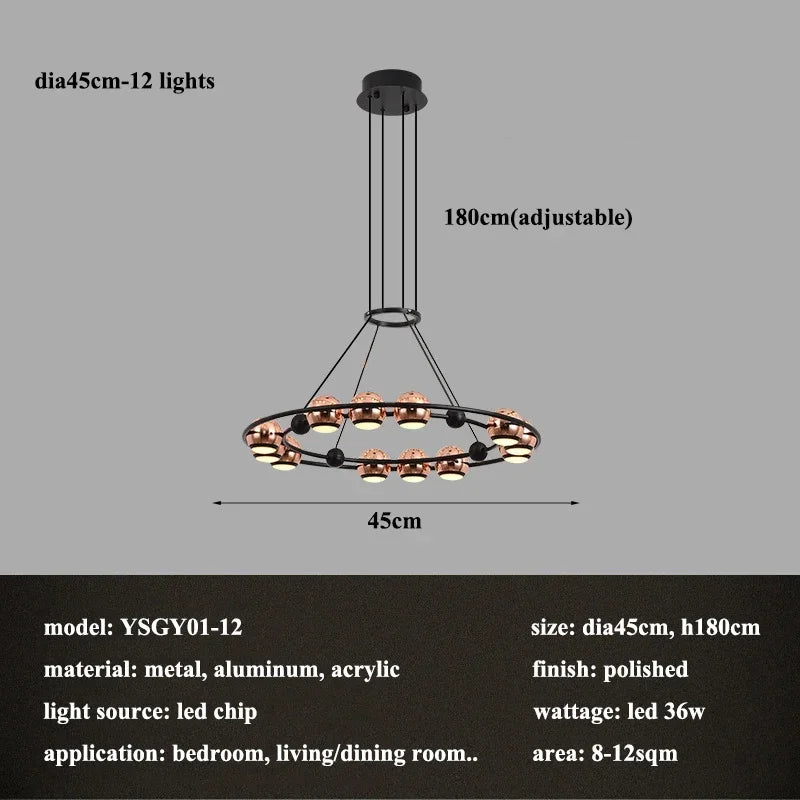 Afralia™ Stainless Steel Pendant Lamp: Modern Luxury Chandelier for Living Room, Bedroom, and Restaurant