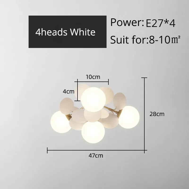 Afralia™ LED Colorful Chandelier for Living Room Bedroom Dining Modern Flash Bulbs