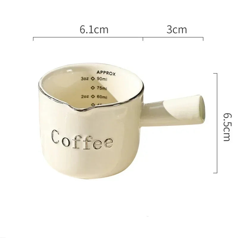 Afralia™ Espresso Measuring Cup with Scale, Milk Pitcher, and Latte Mixer