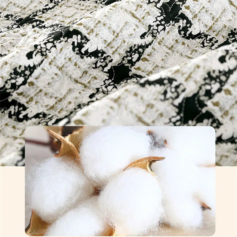 Afralia™ Cotton Double Bedspread Set with Floral Design for Healthy Home Bed Decor