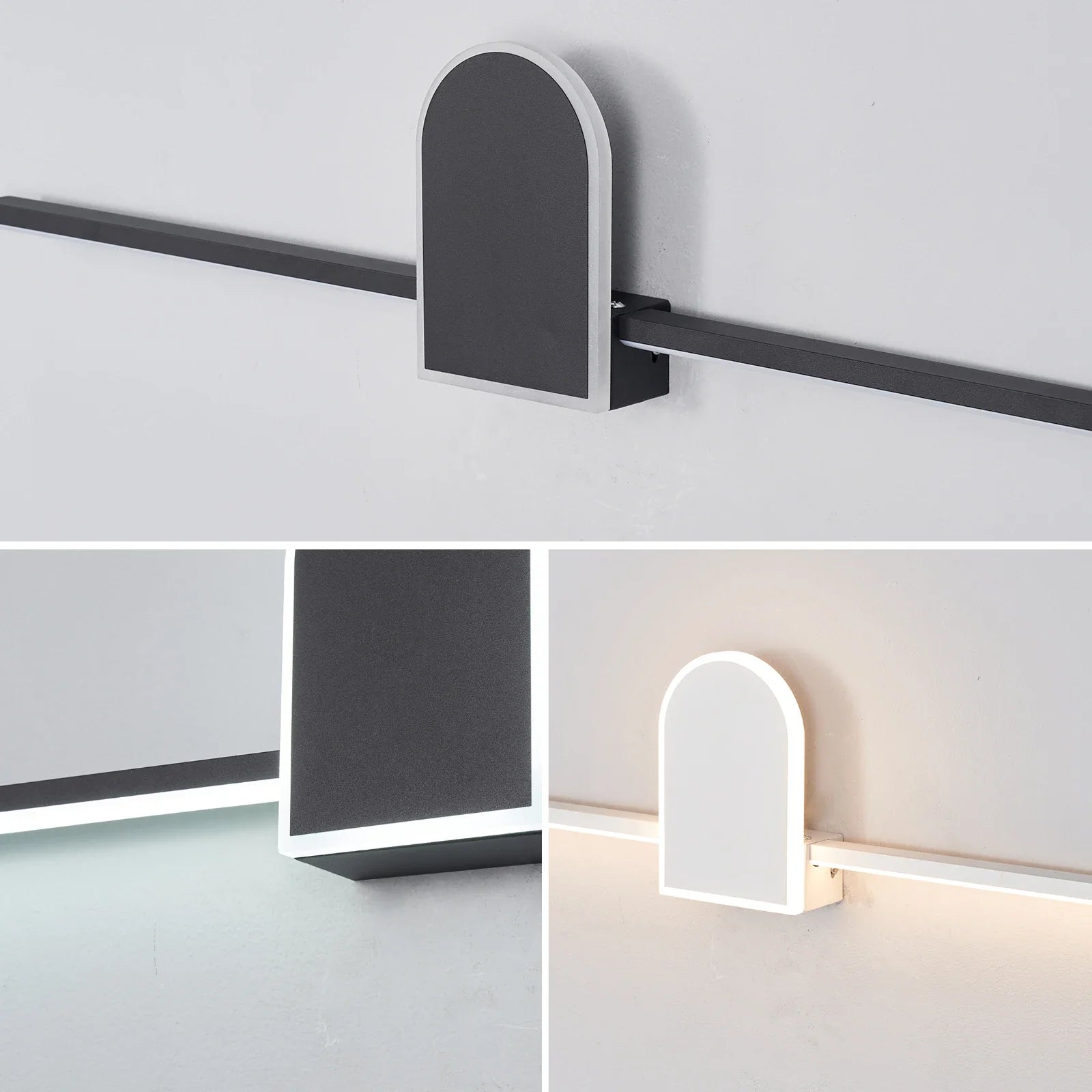 Nordic LED Mirror Light by Afralia™ - Modern Black/White Wall Sconce for Bathroom Mirror