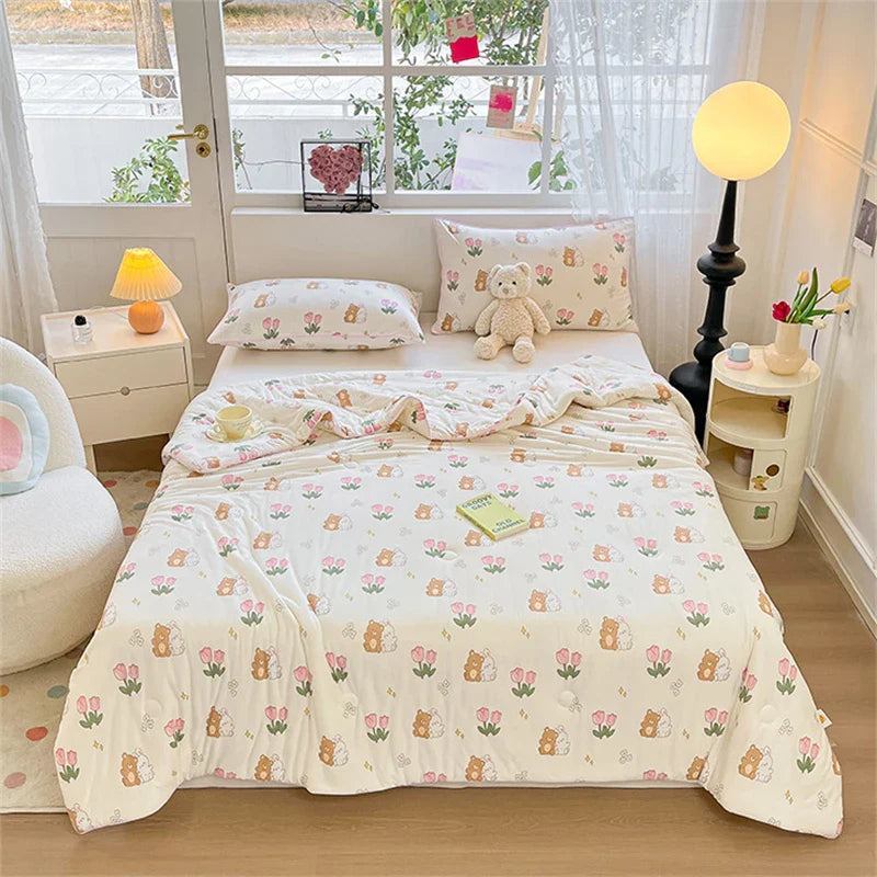 Afralia™ Kids' Summer Quilt: High-End Knitted Fabric, Super Soft & Breathable Comforter