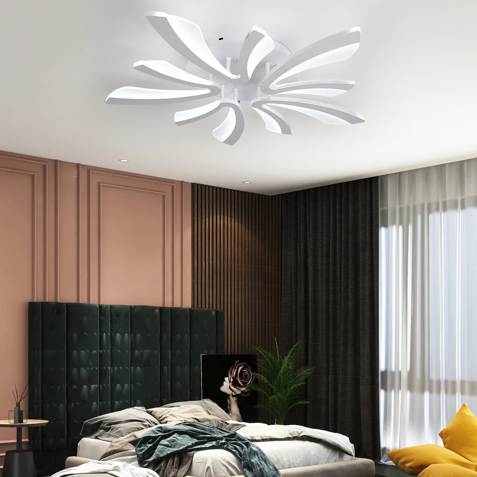 Afralia™ Acrylic LED Chandelier RC Dimming Modern Ceiling Lamp for Living Dining Room