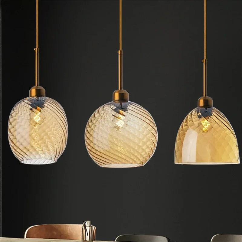 Afralia™ Modern LED Glass Pendant Lights for Home Decor and Ambiance