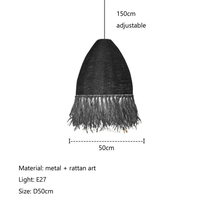 Afralia™ Wabi Sabi Rattan Pendant Light: Chic Decor Chandelier for Dining, Bedroom, Bar