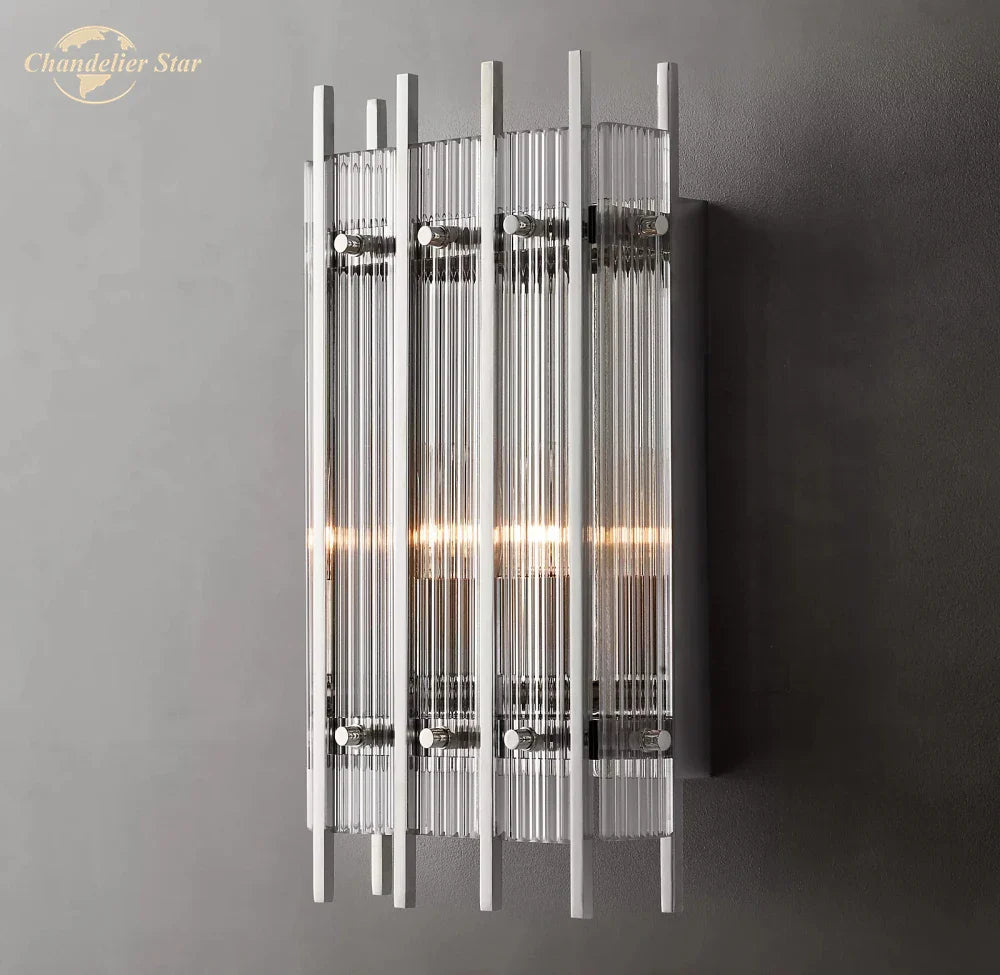 Afralia™ San Marco Glass Sconce: Modern Indoor Wall Lamp for Bathroom, Living Room & Bedroom