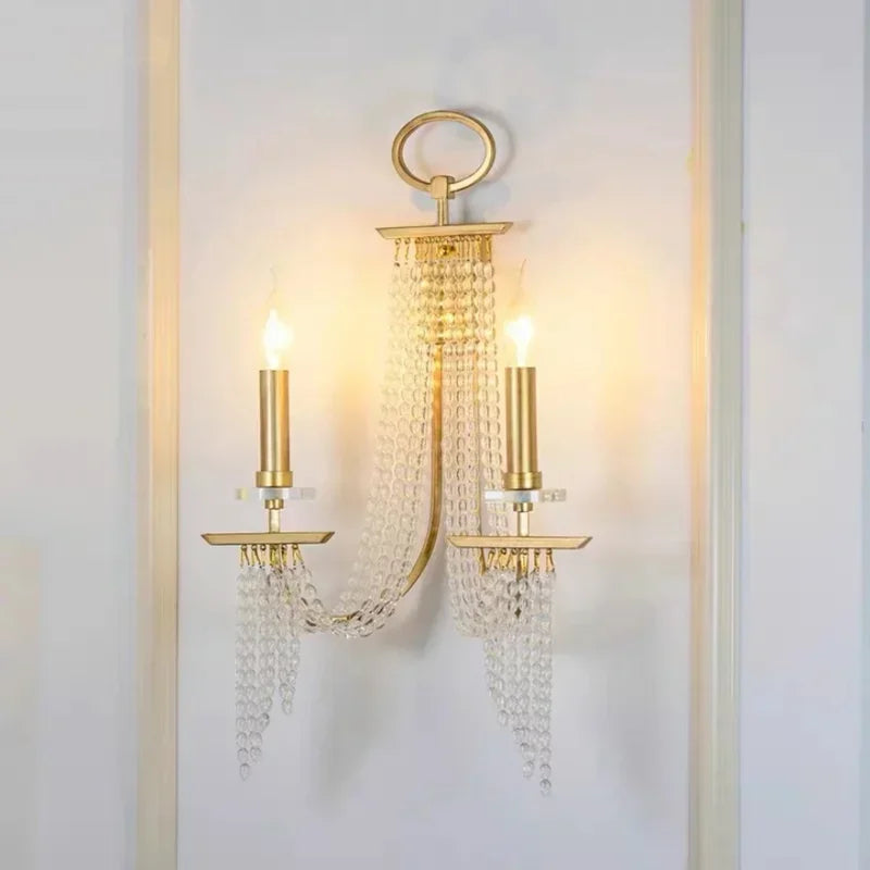Afralia™ Crystal Candle Chandelier: Elegant Hanging Lamp for Villa, Dining Room, Bedroom, Living Room