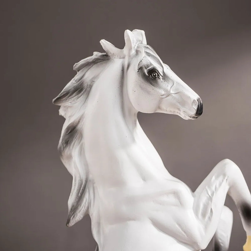 Afralia™ Horse Statue: Morden Art Resin Figurine for Home/Office Decor, 36cm Sculpture Shelf Ornament