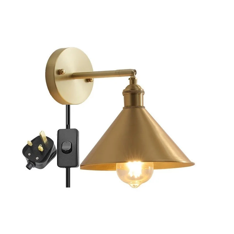 Afralia™ Nordic Copper LED Wall Sconce for Home Decor and Indoor Lighting