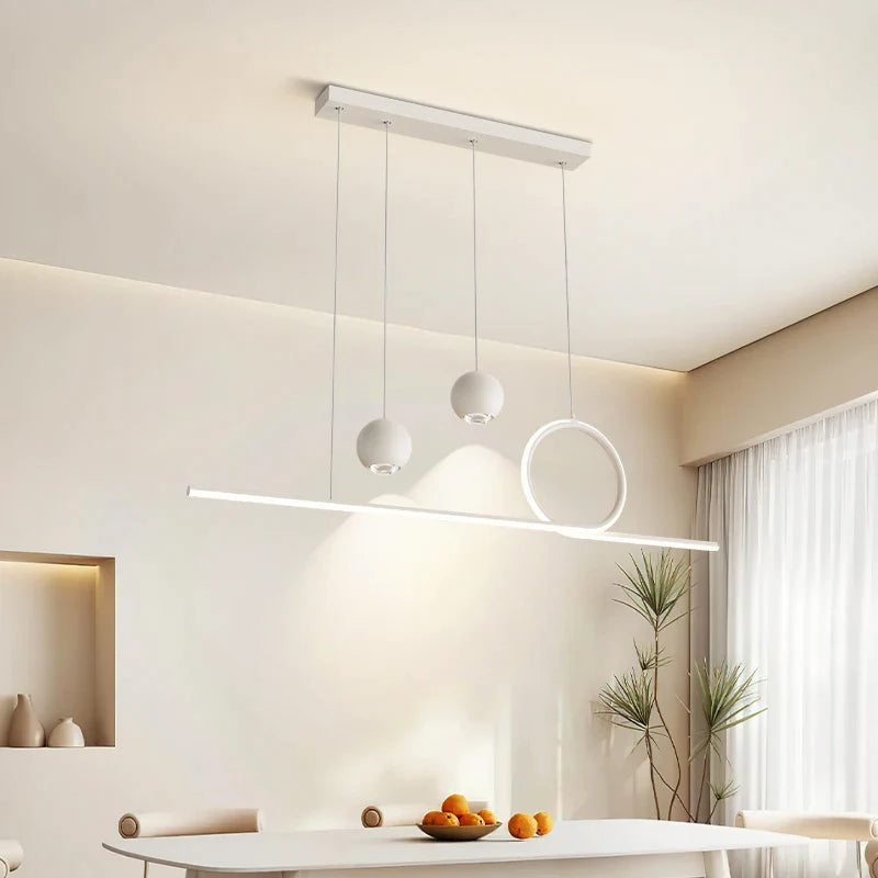 Afralia™ Nordic 120cm LED Pendant Chandelier for Dining Room and Kitchen