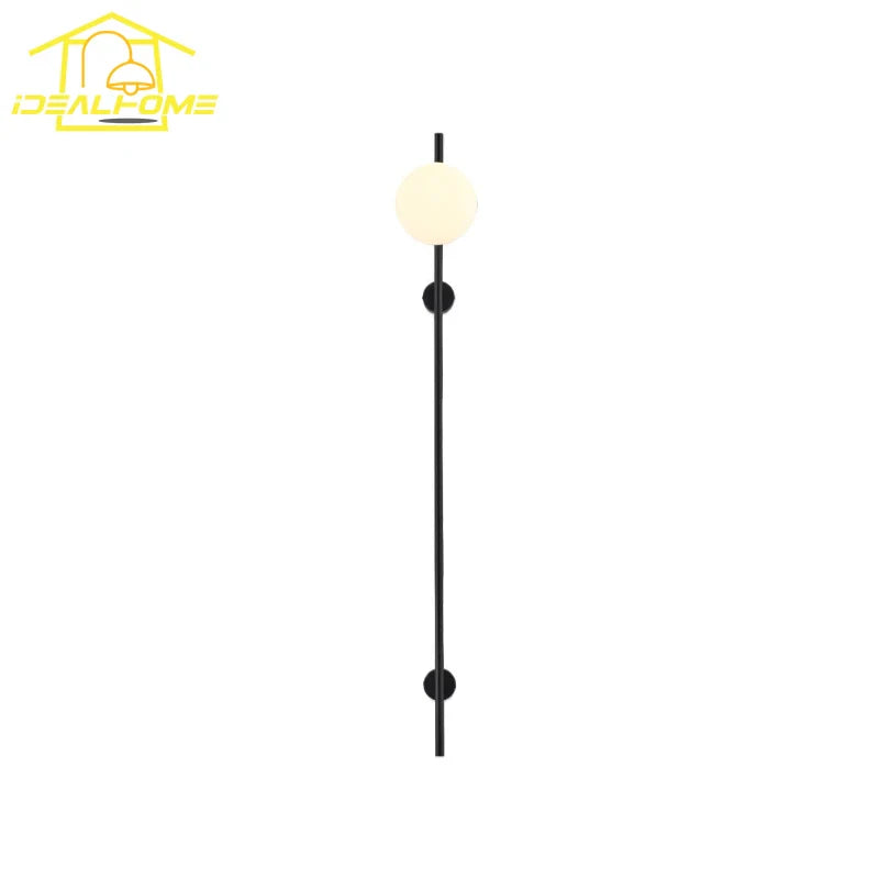Afralia™ Modern Black Wall Lamp LED E27 Double Head Bedroom Living Room Decor