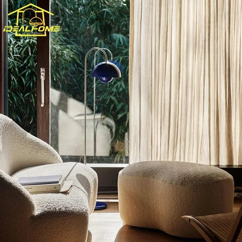 Afralia™ Warm Atmosphere Bud Floor Lamp LED E27 Cream Wind Vertical Table Lamp