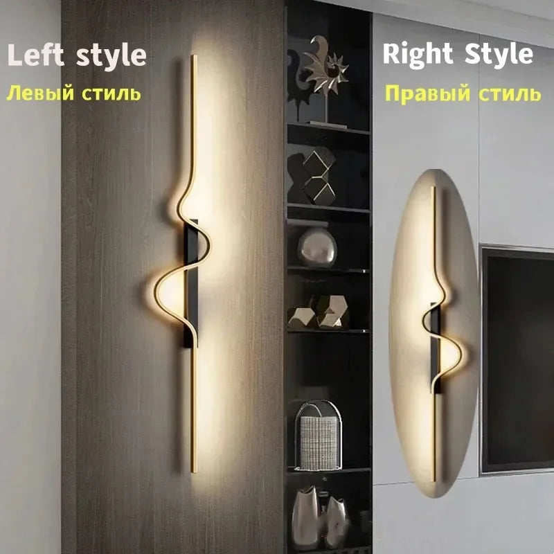 Afralia™ Modern LED Wall Lamp for Living Room Bedroom Office Interior